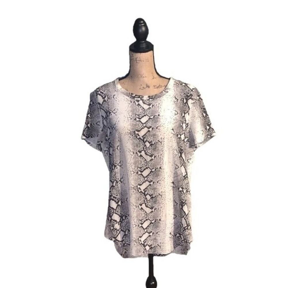Acrobat Blouse 100% Silk Snakeskin Animal Print Size‎ Large